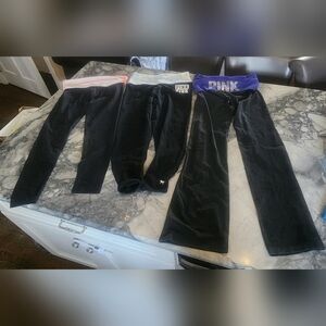 THREE pairs Yoga pants /leggings Medium VS Pink +